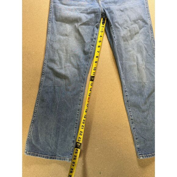 Khaite The Vivian High Rise Modern Bootcut Jeans in Blue Cotton size 32 $400 - Picture 9 of 9